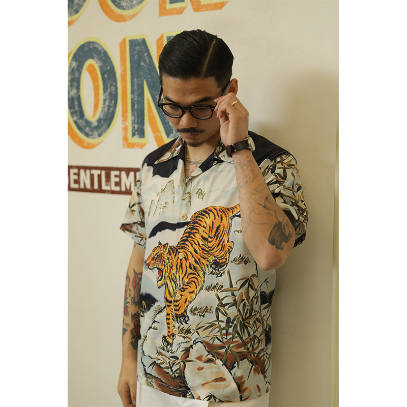 Ukiyo-E Print Tiger Shirt