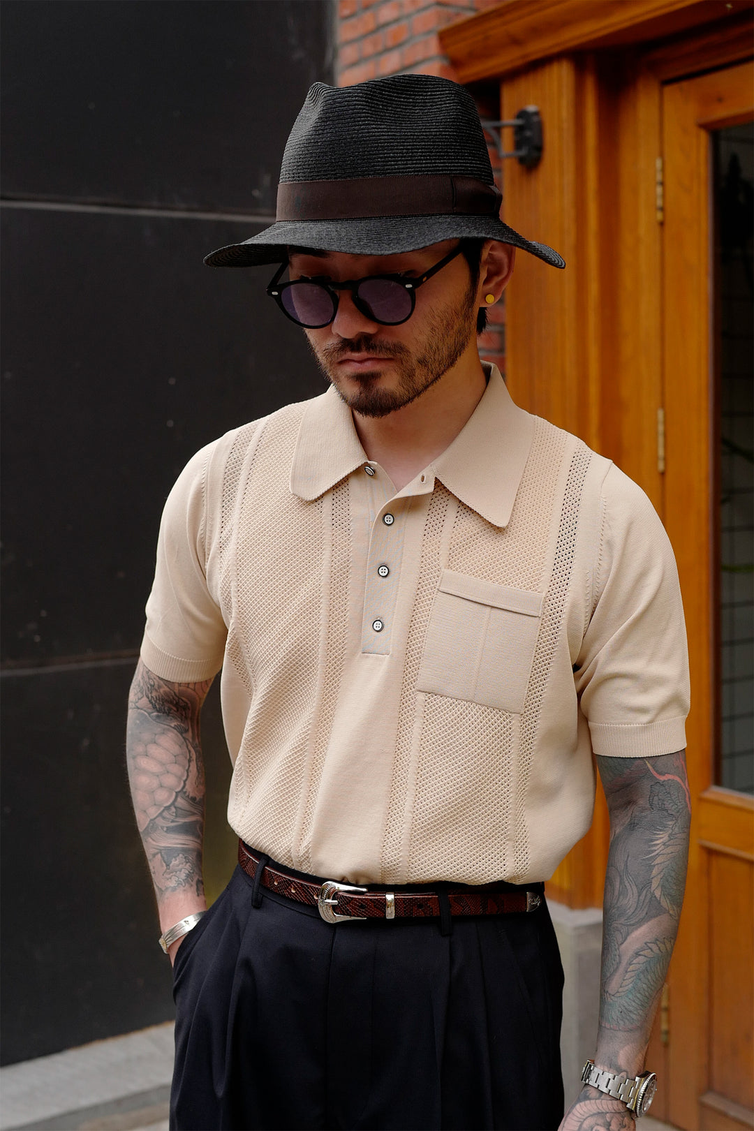 Woven Polo Shirt