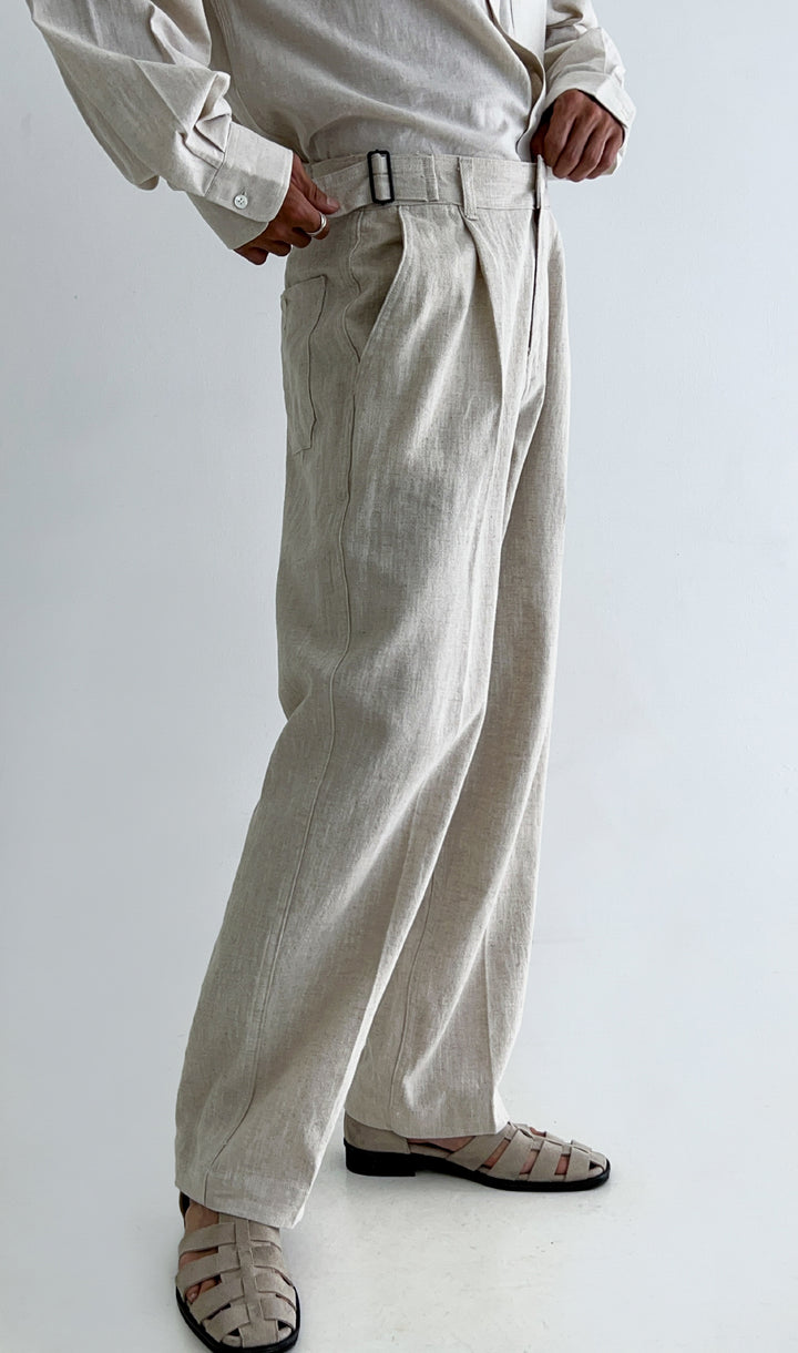 Linen Straight Trousers