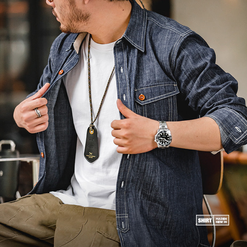 Layered Denim Shirt