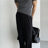 Handsome Stacked Drape Pleated Wide-leg Pants