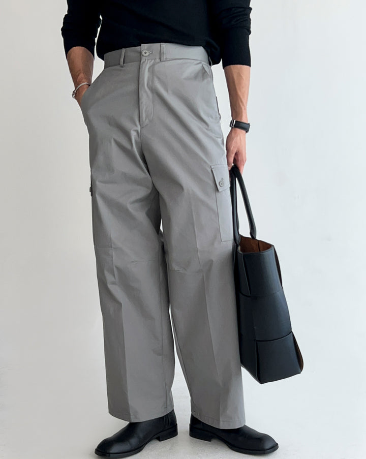 Multi-Pocket Wide-Leg Pants