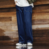 Washed Loose Drape Thin Casual Denim Wide Leg Trousers