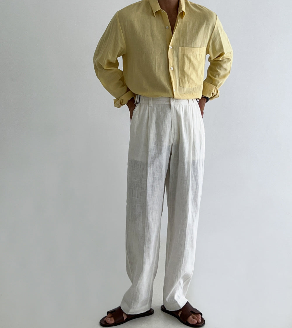 Linen Straight Trousers