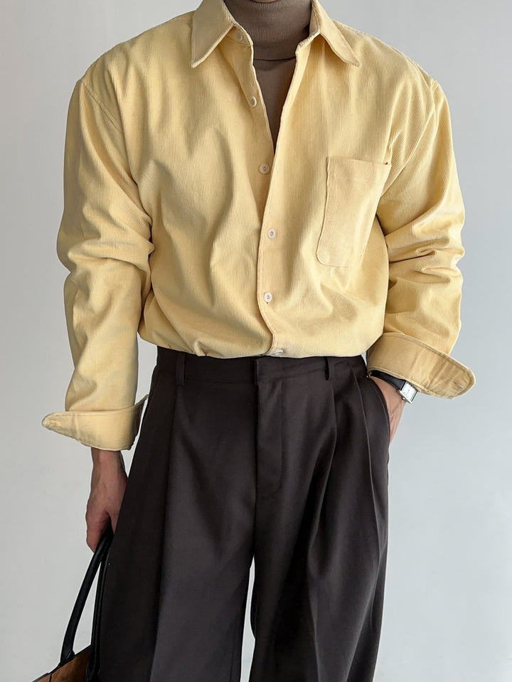 Pinstripe Corduroy Shirt