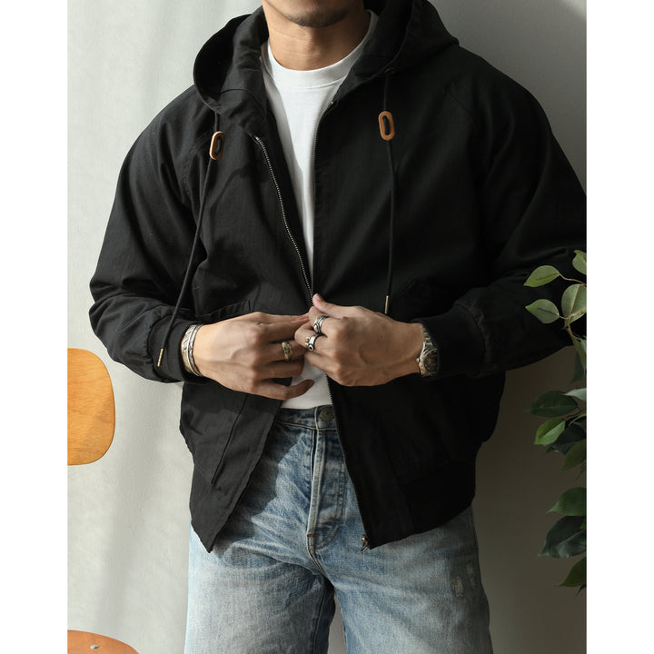 Zippered Cotton Hoodie