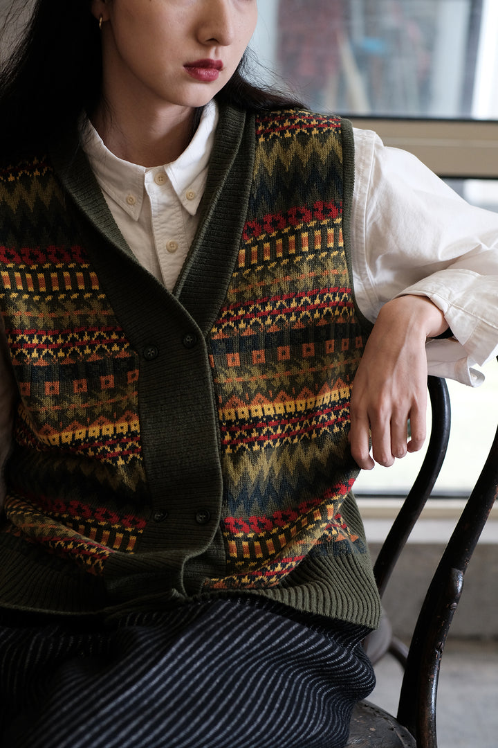 Wool Jacquard Vest