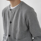 Korean Fashion Agent Men's Knitted Cotton Cardigan