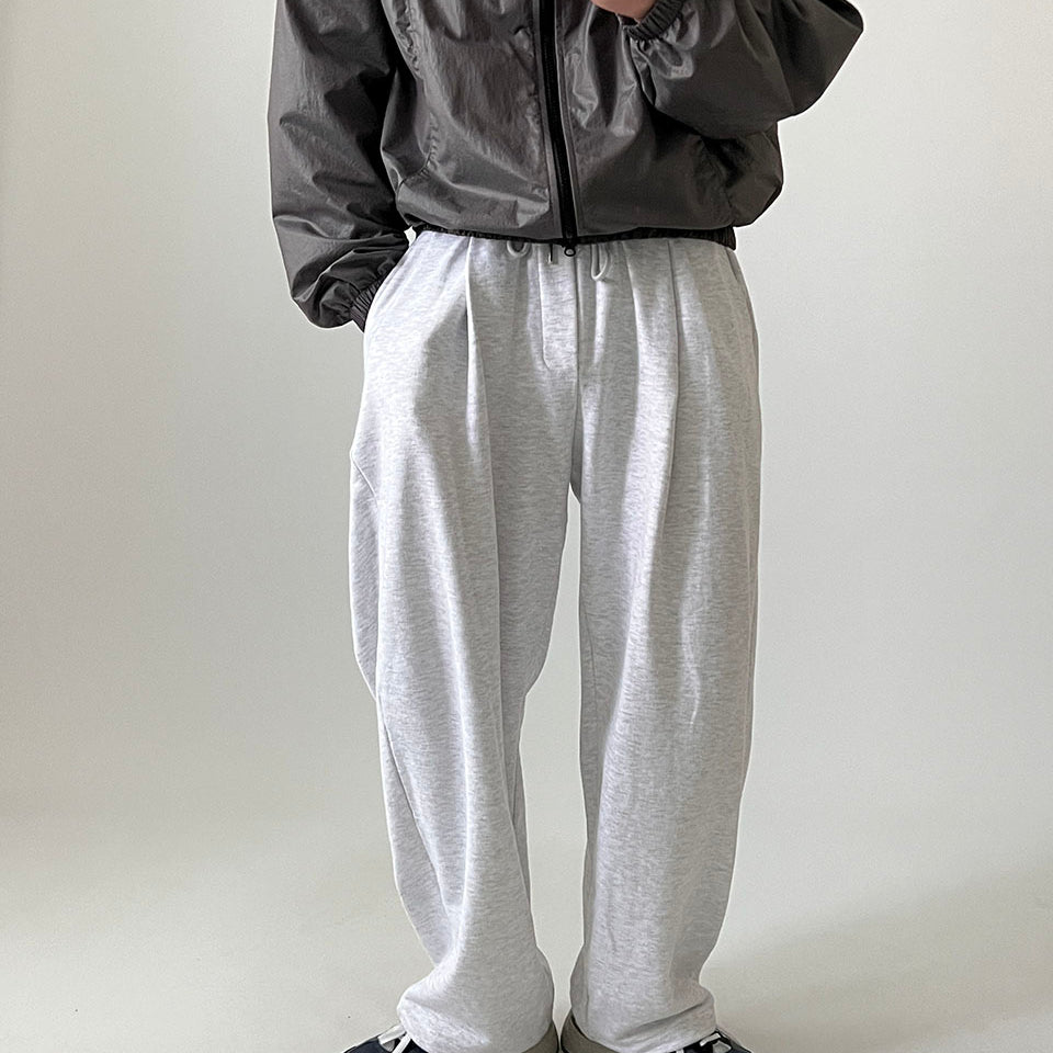 Niche Pleated Cotton Casual Sports Drawstring Trousers