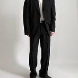 Korean Retro Suit Jacket for Men Daily Profile