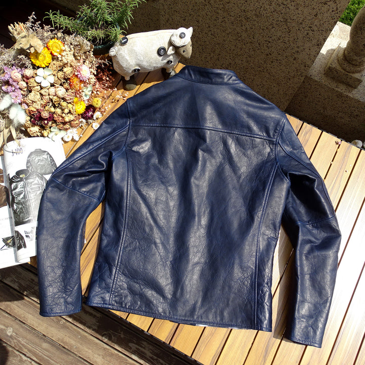 Indigo Leather Jacket