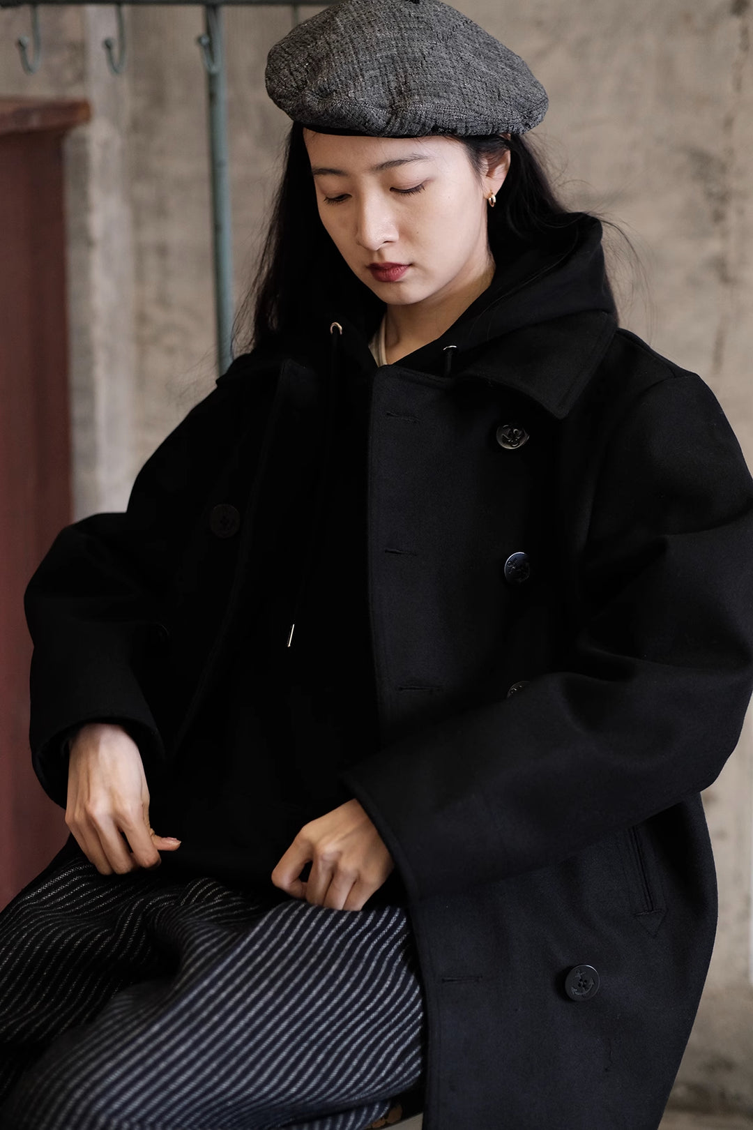 Mid-Length Wool Coat