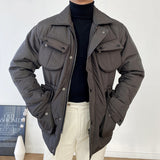 Classic Retro Men's Belt Jacket Korea Shopping Service