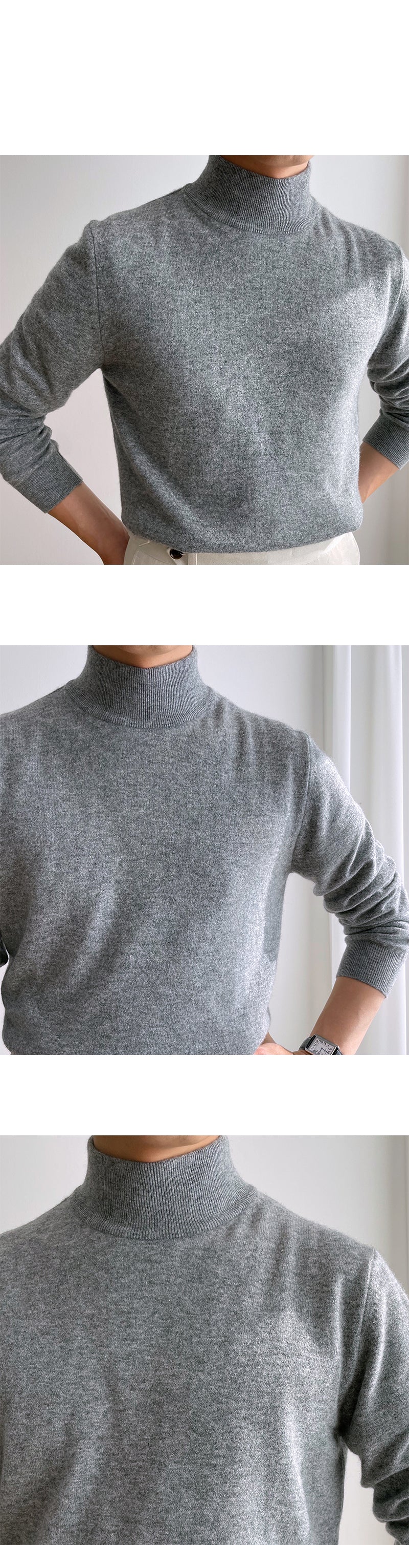 High Collar Knit Sweater