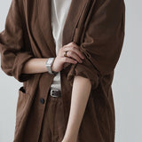 Stylish Korean Linen Suit Jacket for Summer