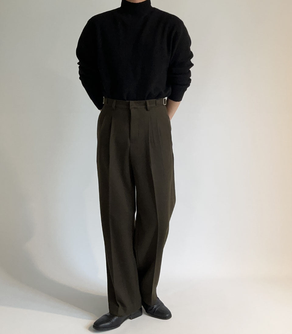 High Waist Drape Trousers