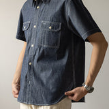 Western Cowboy Short-sleeved Loose Workwear Shirt