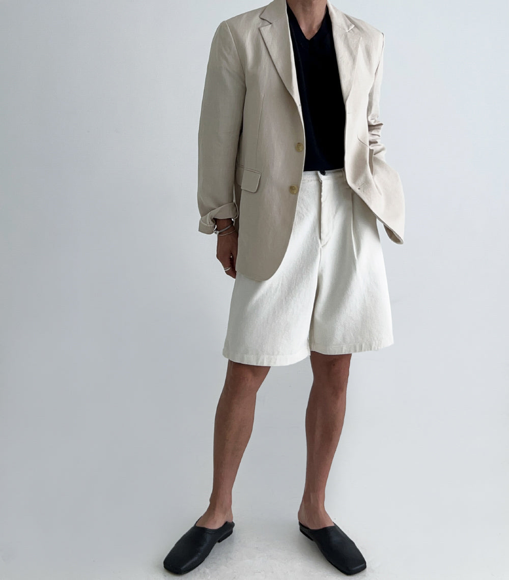 Cotton Twill Suit Shorts