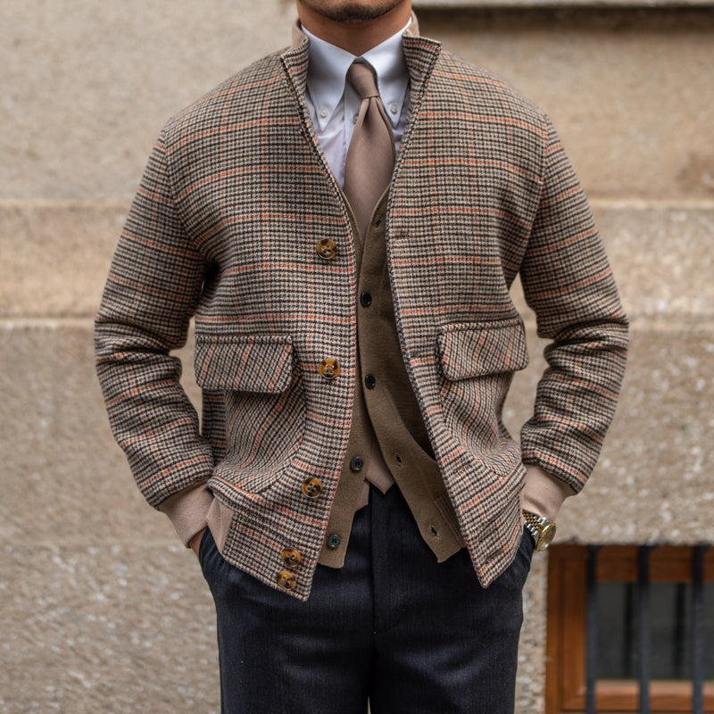 Tweed Wool Bomber