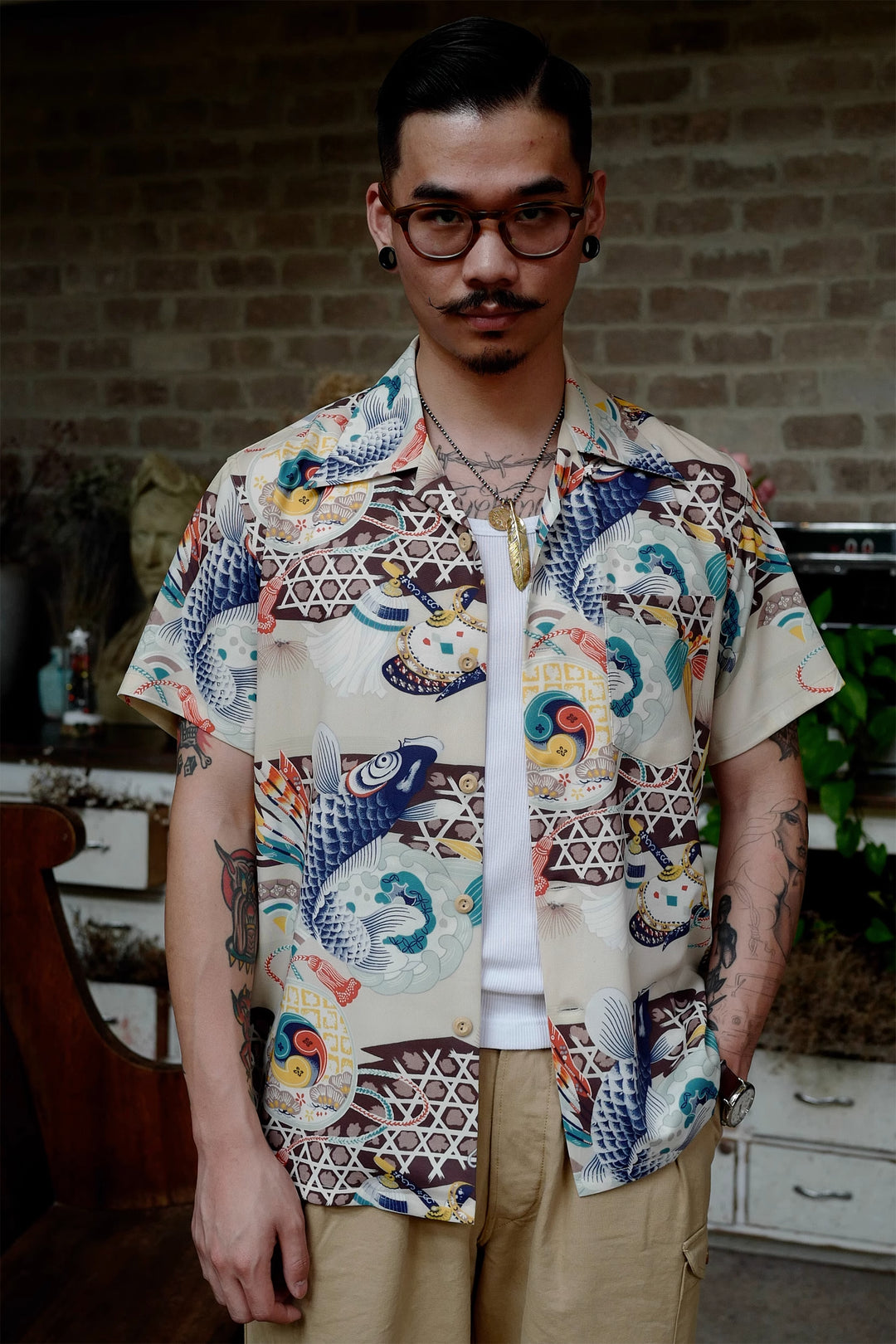 Short-Sleeved Hawaiian Shirt