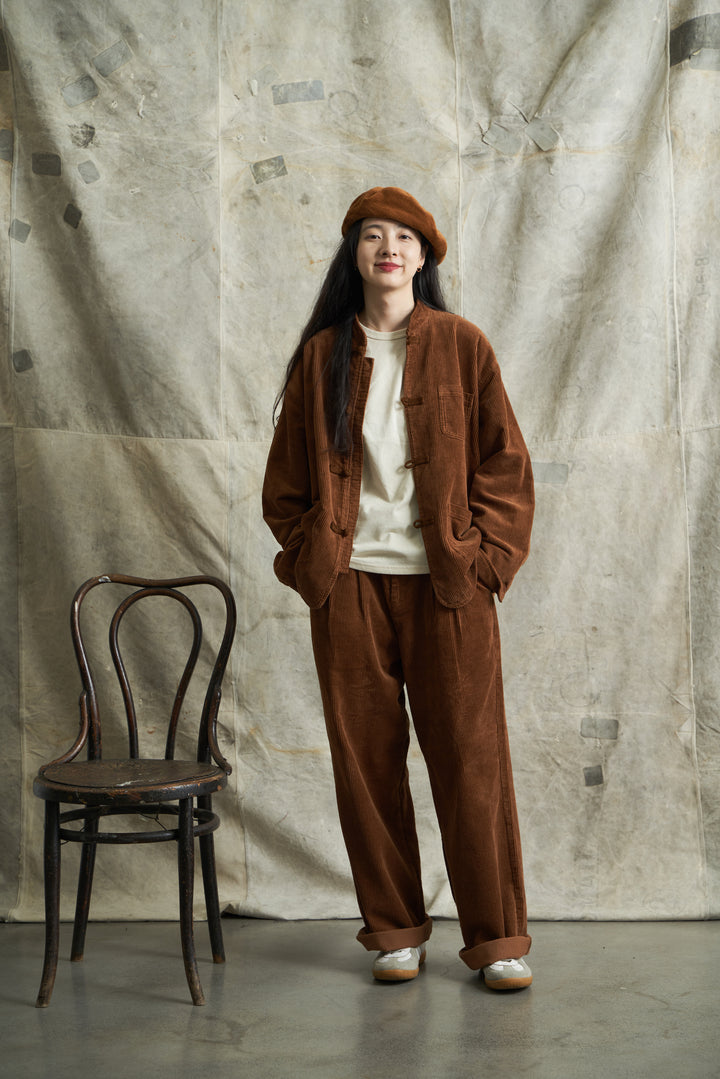 Corduroy Wide Leg Trousers