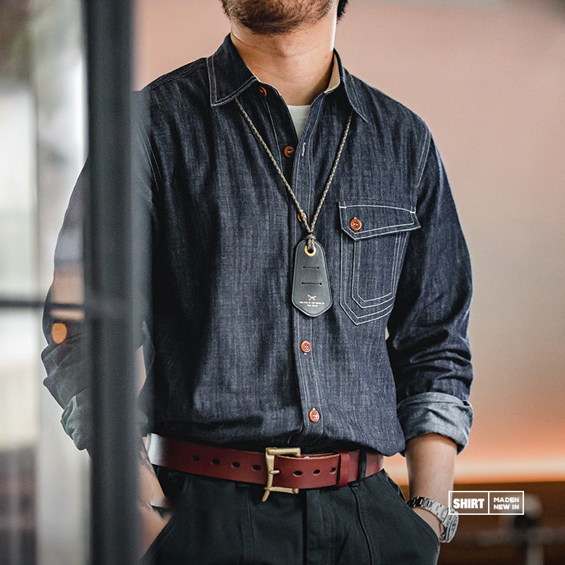 Layered Denim Shirt