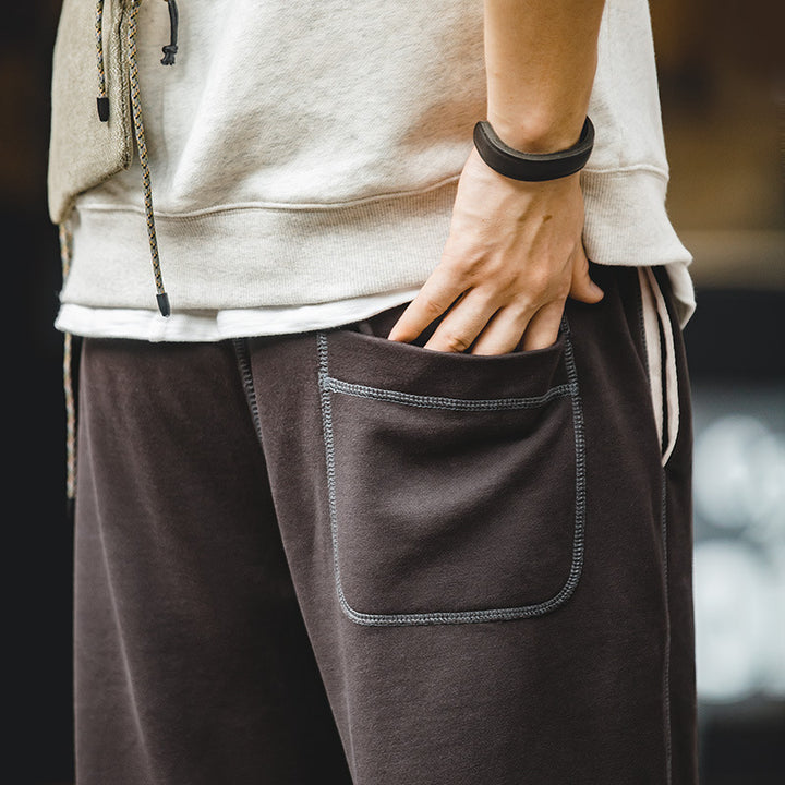 Fluid Contrast Trim Pants