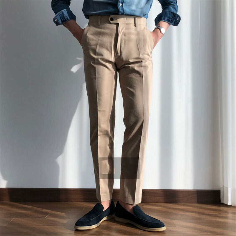 Classic Double Pleated Casual Pants