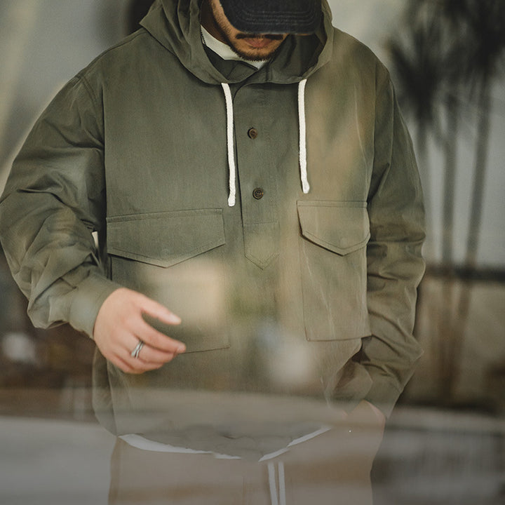 Layered Hooded Jacket