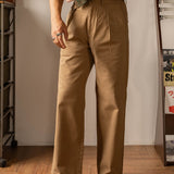 Retro White Wide-Leg Pants Red Wind Style
