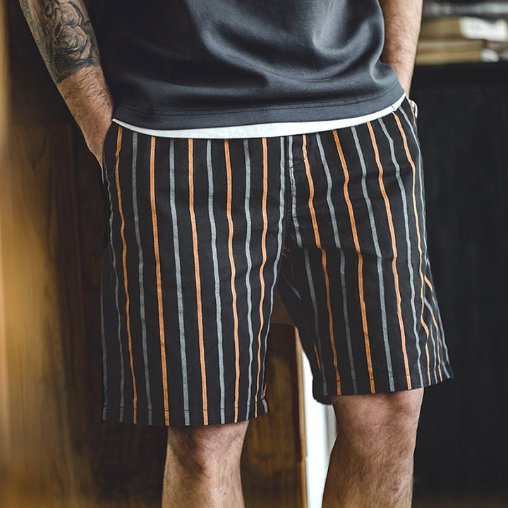 Striped Drawstring Shorts