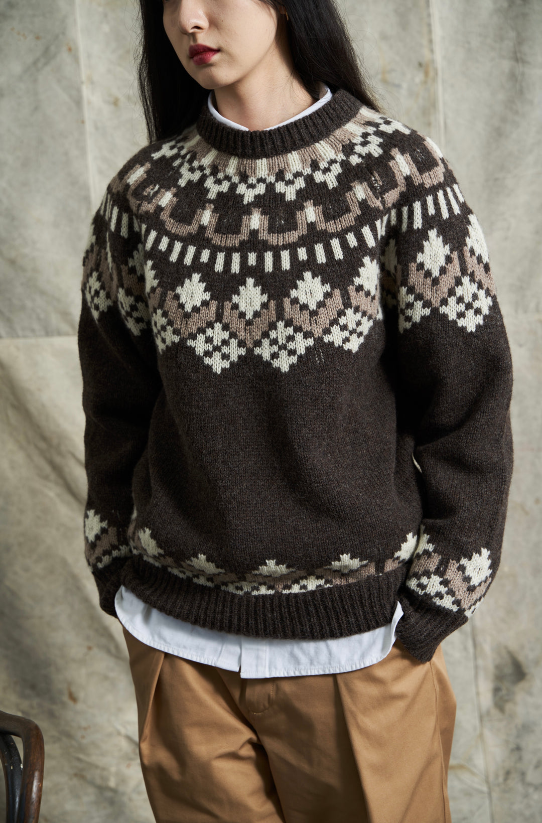 Jacquard Pattern Pullover