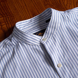 Long-sleeved Vertical Stripe Stitching Shirt