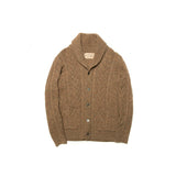 Wool Button Lapel Cardigan Sweater Jacket