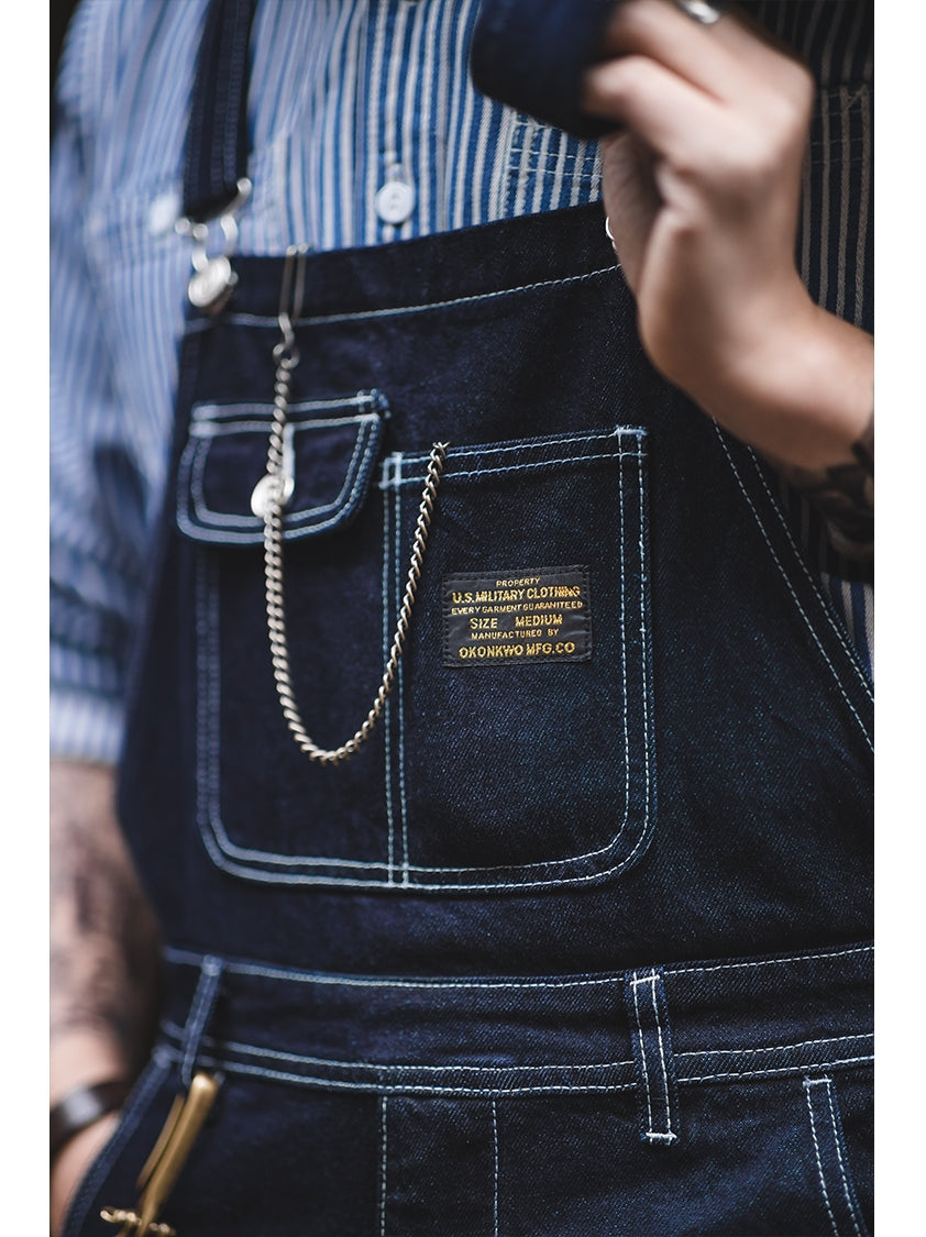 Retro Heavy Khaki Overalls