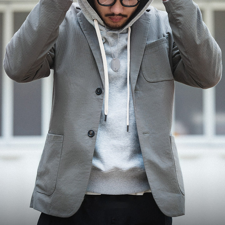 Single Breasted Gray Blazer