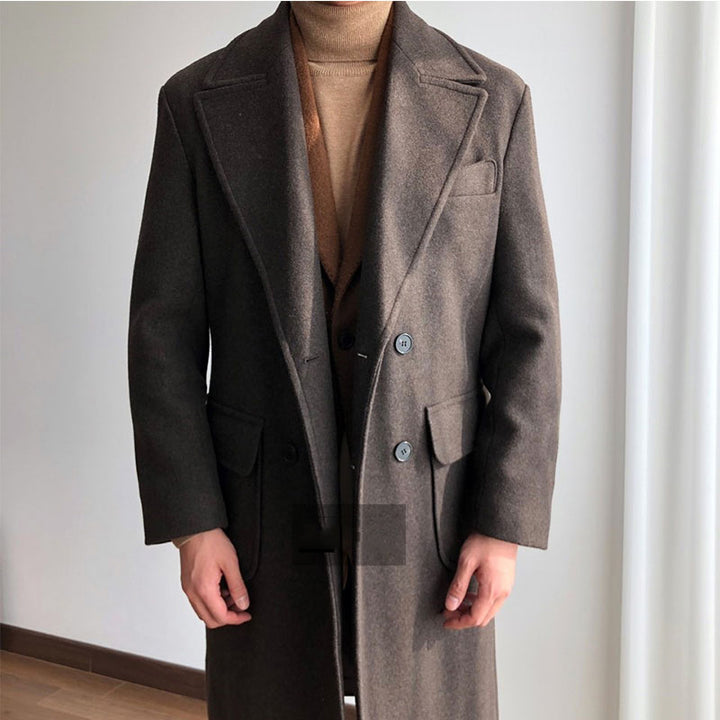 Wool Double-Breasted Polo Coat