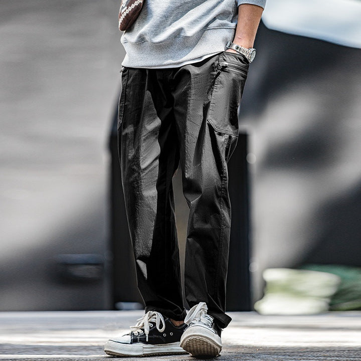 Mid-Waist Tapered Pants