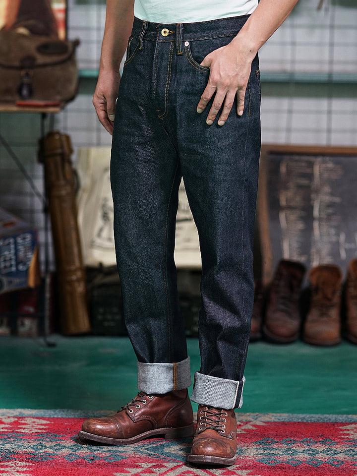 Tapered Denim Jeans