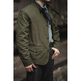 Stand Collar Solid Color Workwear Suede Jackets