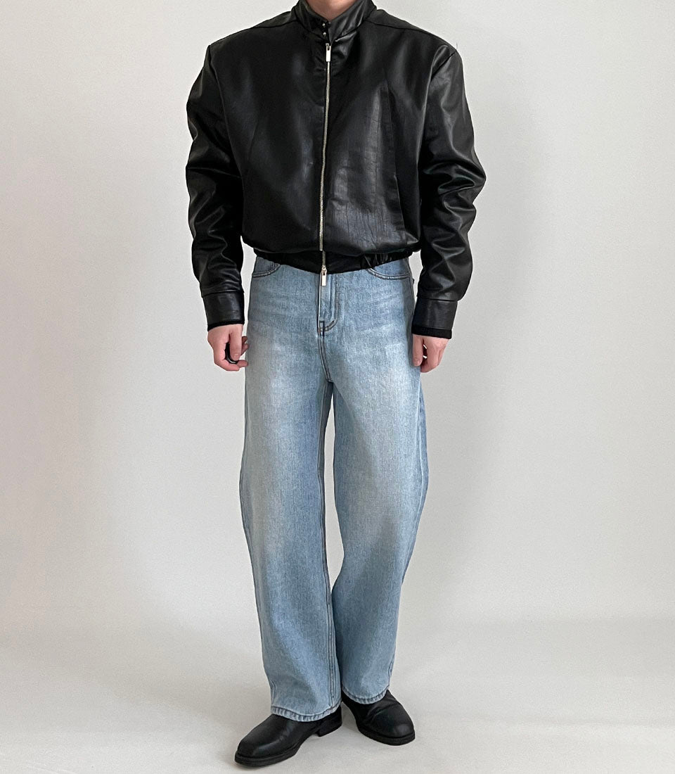 Mustache Denim Trousers