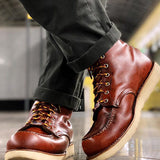 Handmade Leather Goodyear First Layer Cowhide Boots