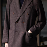 Wool Flannel Double Breasted Lapel Collar Suit
