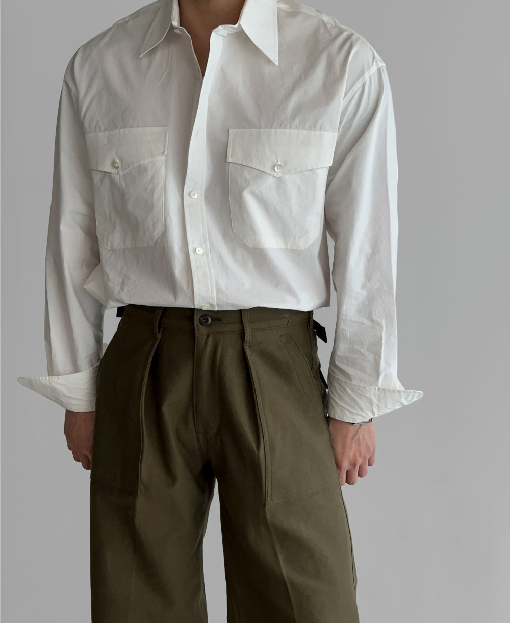 Pocketed Cotton Business Shirt