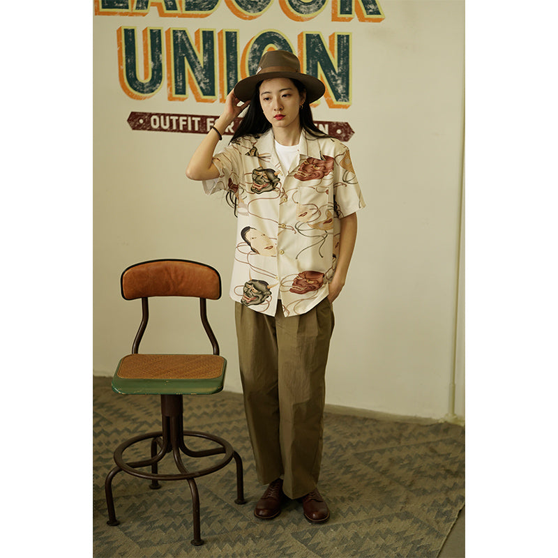 Ukiyo-E Print Short Sleeve Shirt