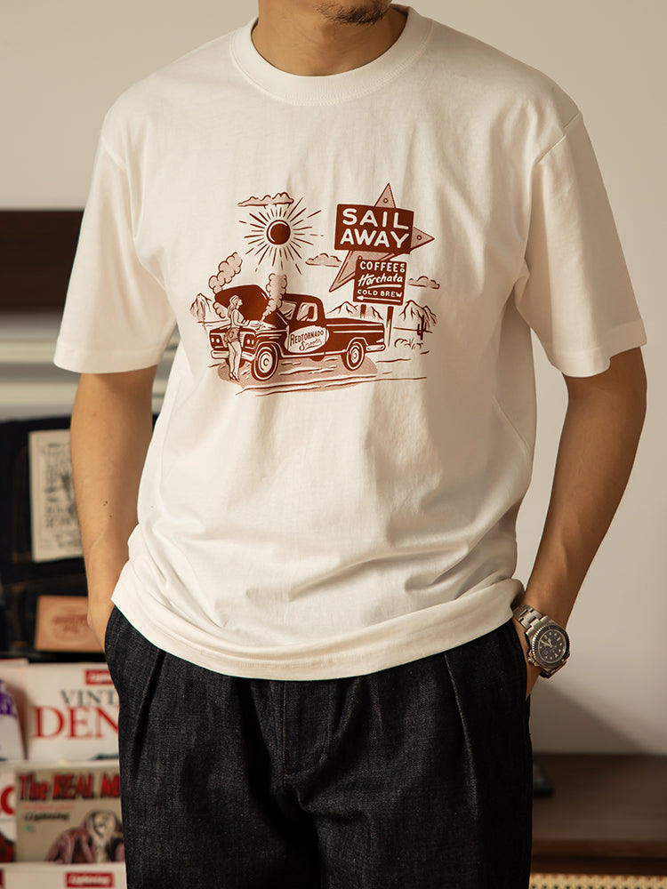 Red Wind Half T-Shirt