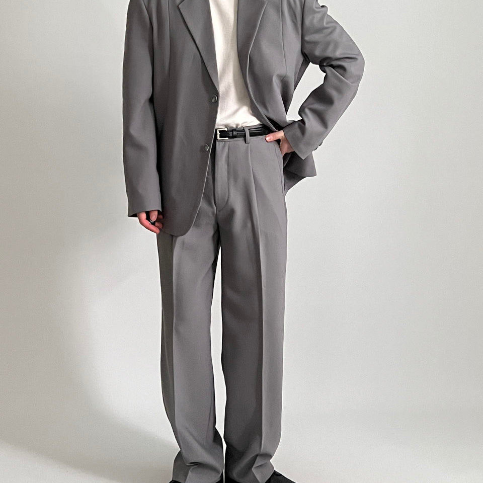 Korean Retro Suit Jacket for Men Daily Profile