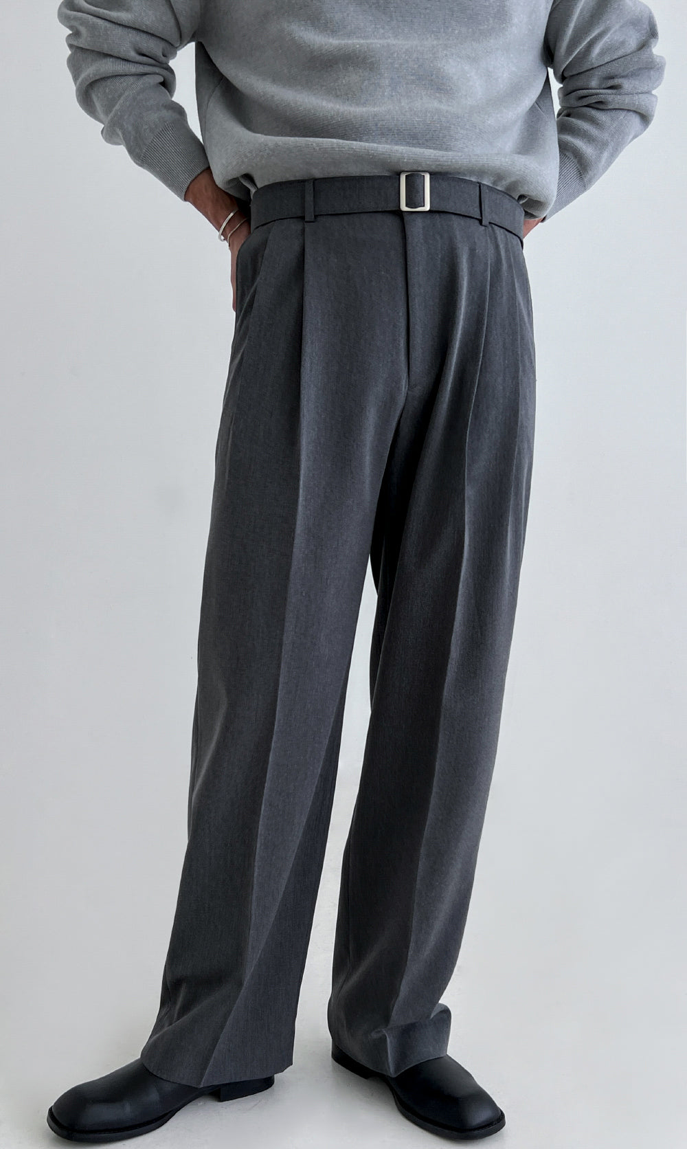 Wide-Leg Work Pants