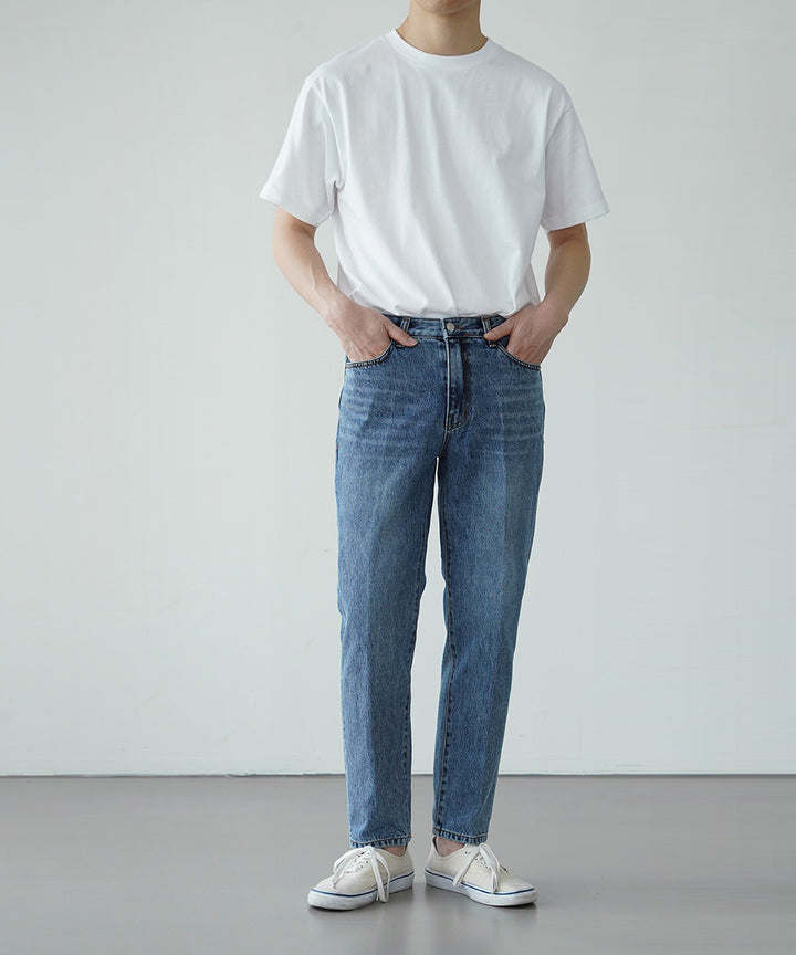 Slim-Fit White Jeans