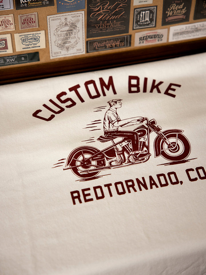 Motorcycle Print T-Shirt